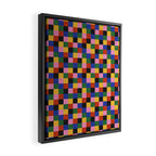 Bold Colorful Checks Pattern - Small XVII Framed Canvas Print Gallery Image 2