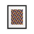 Bold Colorful Checks Pattern - Small XVII Framed Art Print Gallery Image 6