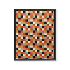 Bold Colorful Checks Pattern - Small XVIII Framed Canvas Print Gallery Image 8