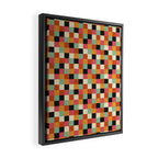 Bold Colorful Checks Pattern - Small XVIII Framed Canvas Print Gallery Image 2