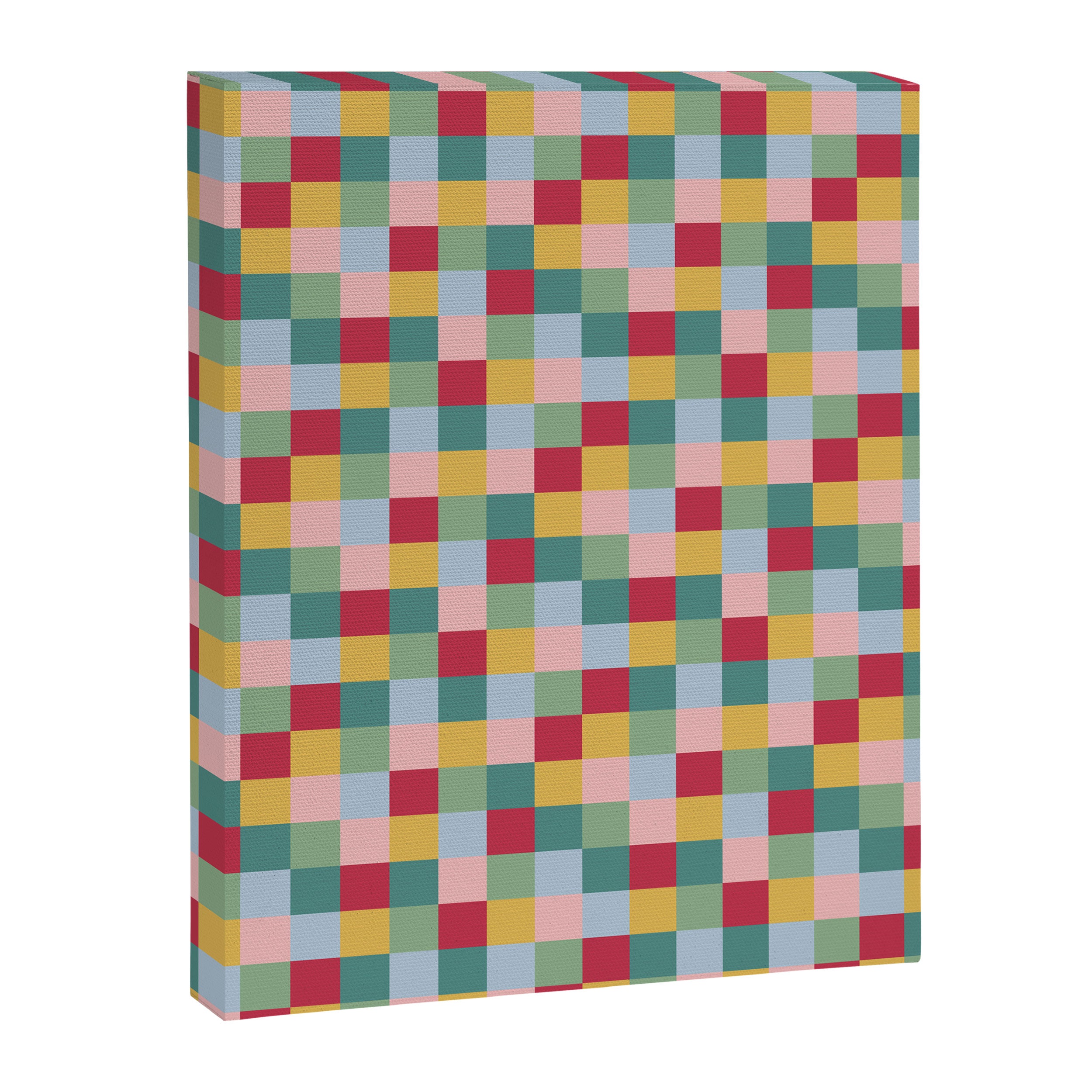 Bold Colorful Checks Pattern - Small XXII Canvas Print Gallery Image 8