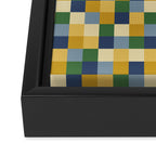 Bold Colorful Checks Pattern - Small XXIII Framed Canvas Print Gallery Image 3