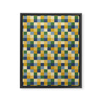 Bold Colorful Checks Pattern - Small XXIII Framed Canvas Print Gallery Image 8
