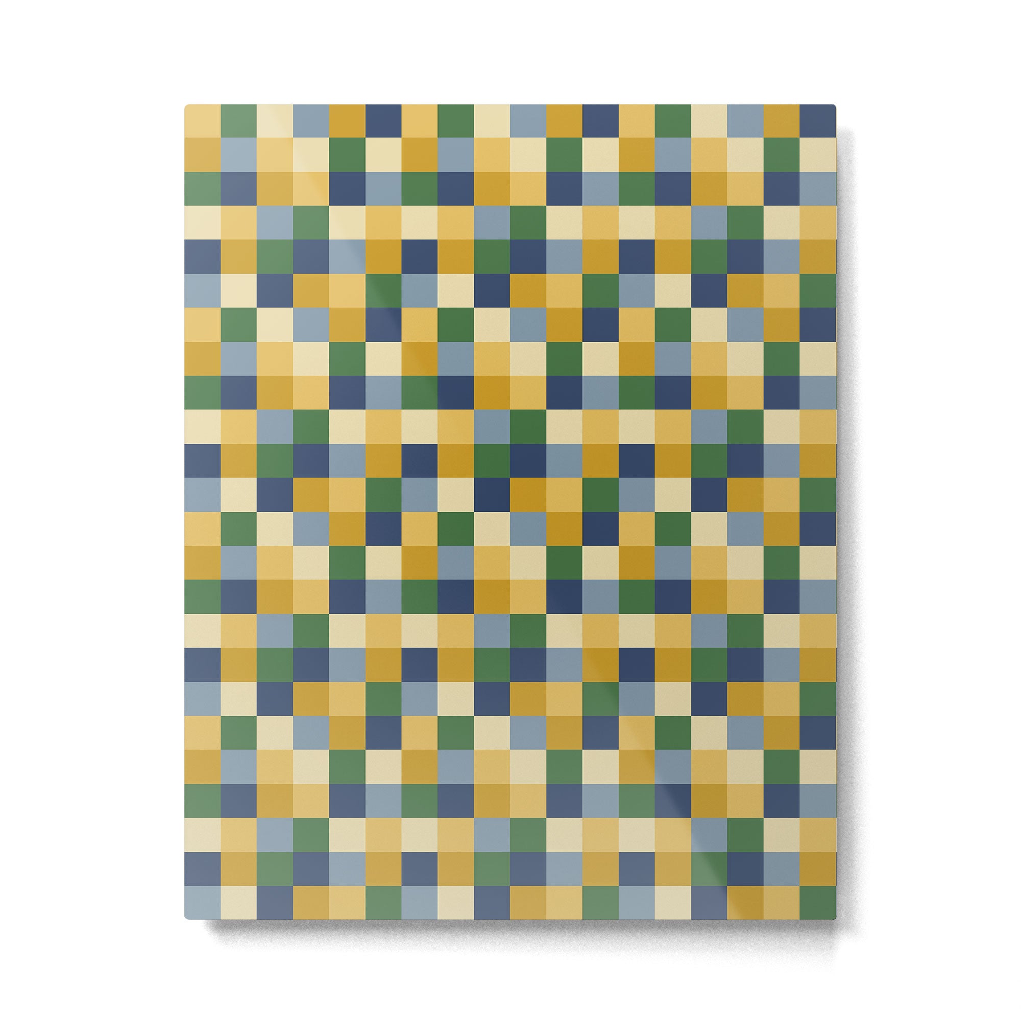 Bold Colorful Checks Pattern - Small XXIII Metal Print Gallery Image 6