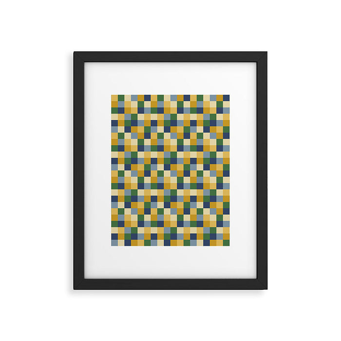 Bold Colorful Checks Pattern - Small XXIII Framed Art Print Gallery Image 1
