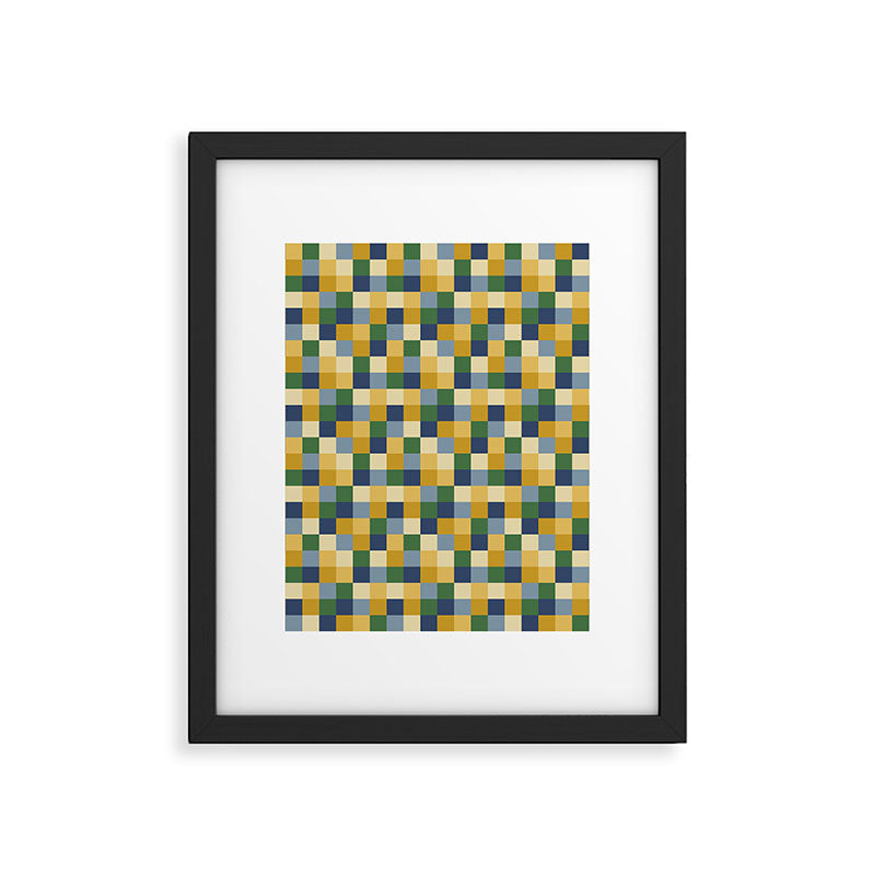 Bold Colorful Checks Pattern - Small XXIII Framed Art Print Gallery Image 6