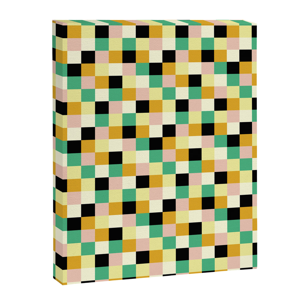 Bold Colorful Checks Pattern - Small XXXIII Canvas Print Gallery Image 8