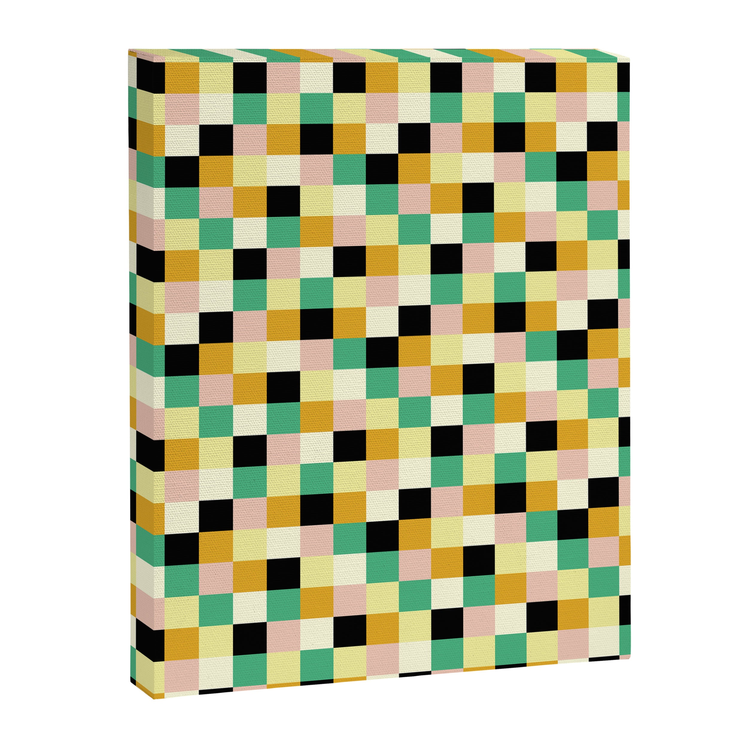 Bold Colorful Checks Pattern - Small XXXIII Canvas Print Gallery Image 8