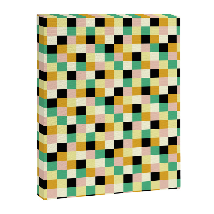 Bold Colorful Checks Pattern - Small XXXIII Canvas Print Gallery Image 1
