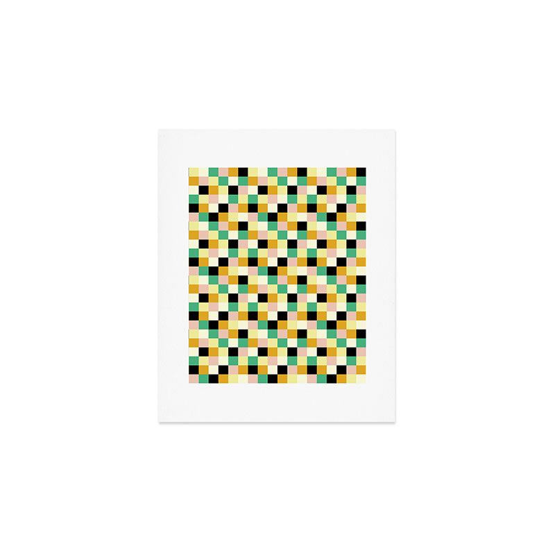 Bold Colorful Checks Pattern - Small XXXIII Art Print Gallery Image 1