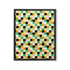 Bold Colorful Checks Pattern - Small XXXIII Framed Canvas Print Gallery Image 8