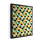 Bold Colorful Checks Pattern - Small XXXIII Framed Canvas Print Gallery Image 2