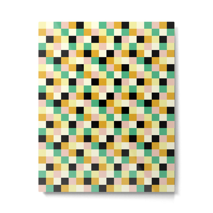 Bold Colorful Checks Pattern - Small XXXIII Metal Print Gallery Image 1