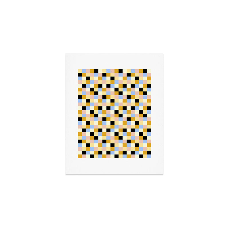 Bold Colorful Checks Pattern - Small XXXV Art Print Gallery Image 1