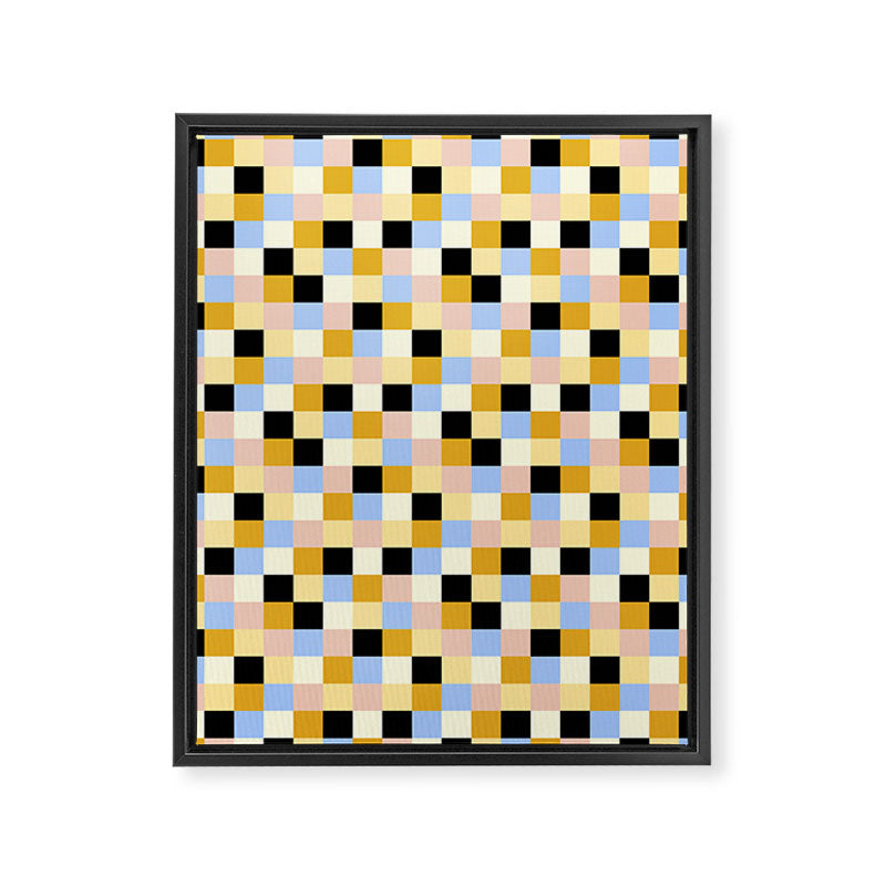 Bold Colorful Checks Pattern - Small XXXV Framed Canvas Print Gallery Image 8