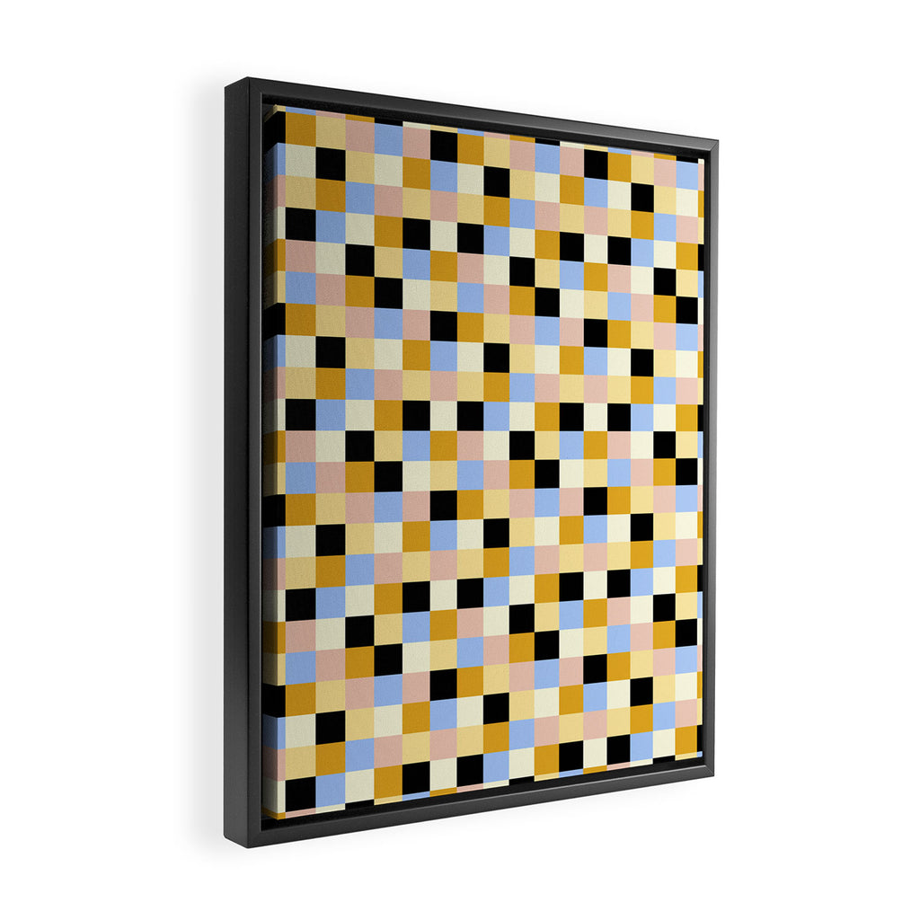 Bold Colorful Checks Pattern - Small XXXV Framed Canvas Print Gallery Image 2