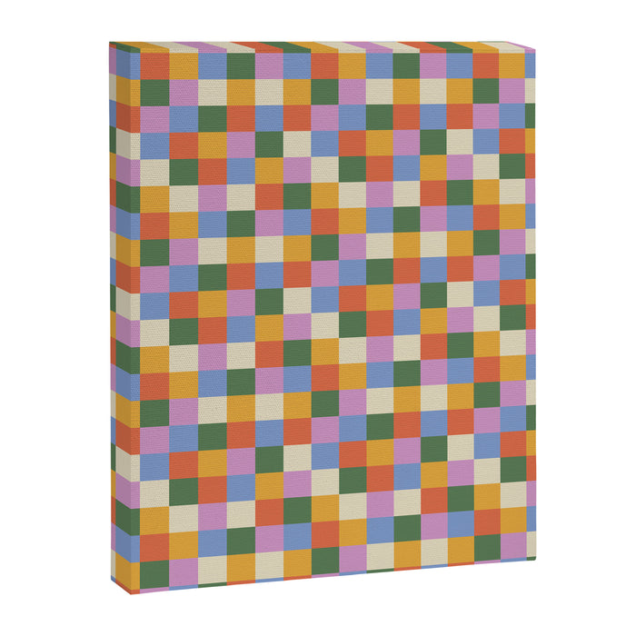 Bold Colorful Checks Pattern - Small XXXVII Canvas Print Gallery Image 1