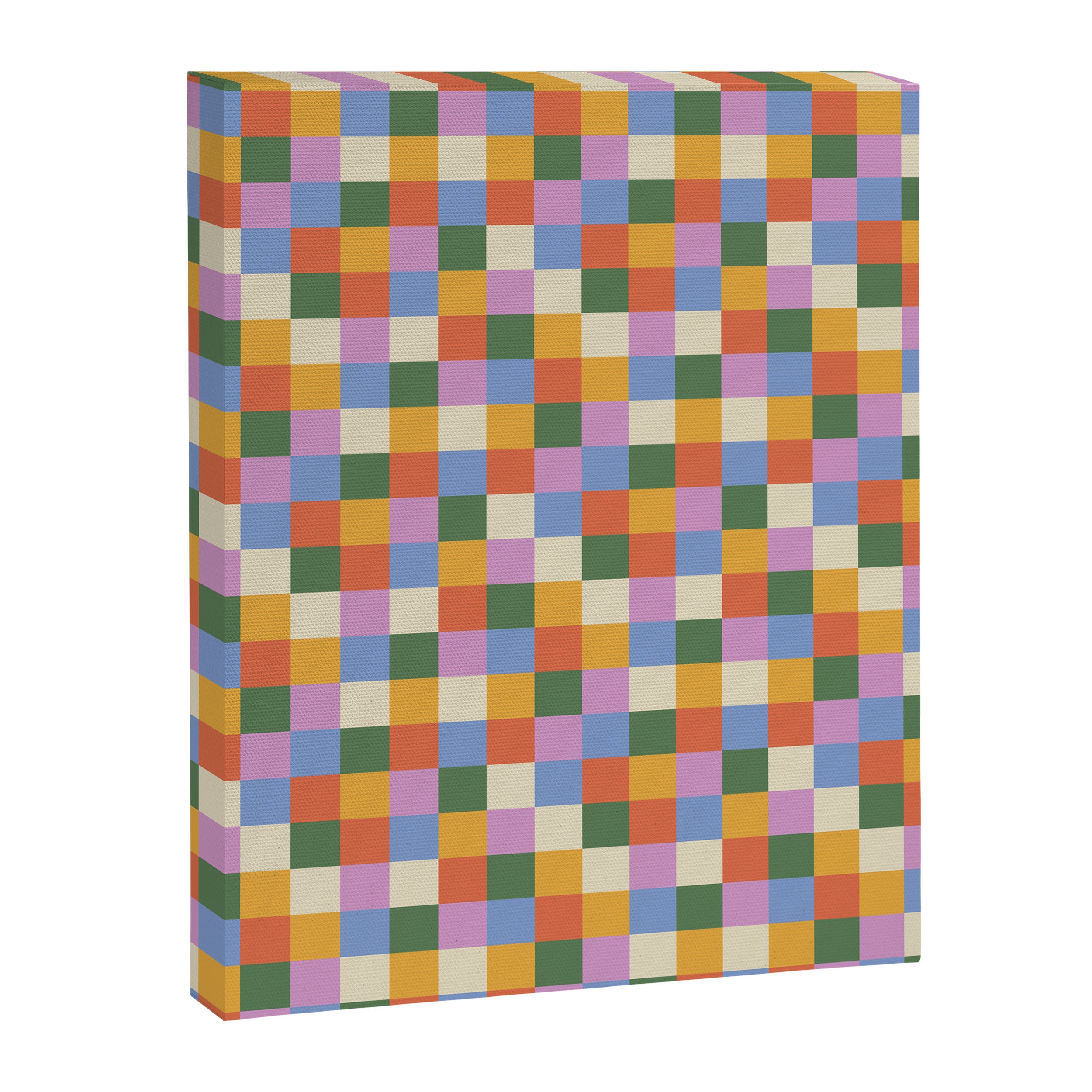 Bold Colorful Checks Pattern - Small XXXVII Canvas Print Gallery Image 8