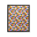 Bold Colorful Checks Pattern - Small XXXVII Framed Canvas Print Gallery Image 8