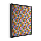 Bold Colorful Checks Pattern - Small XXXVII Framed Canvas Print Gallery Image 2