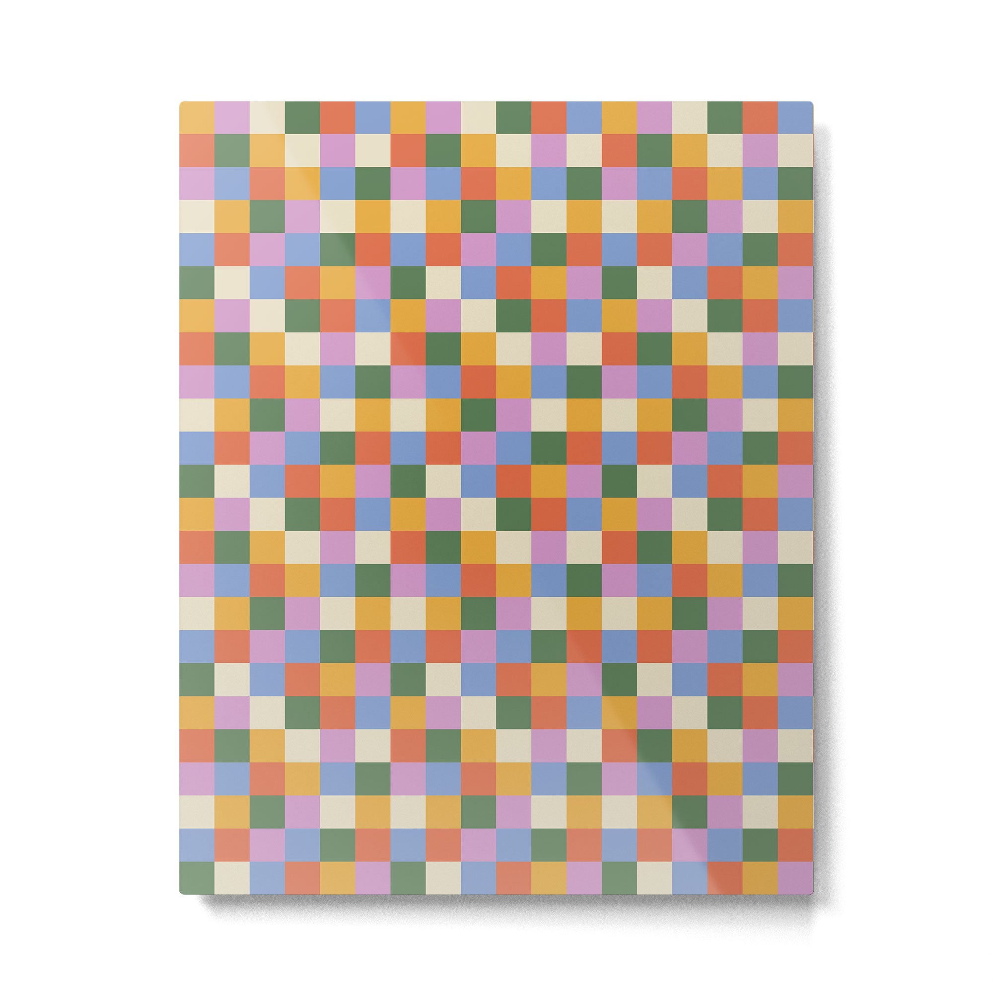 Bold Colorful Checks Pattern - Small XXXVII Metal Print Gallery Image 6
