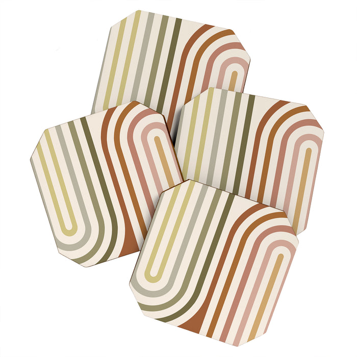 Bold Curvature Stripes I Coaster Gallery Image 1