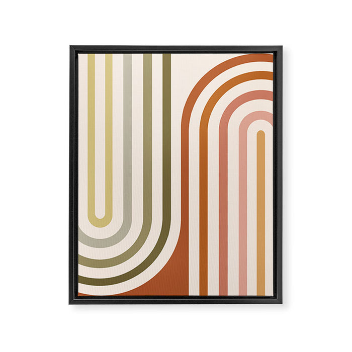 Bold Curvature Stripes I Framed Canvas Print Gallery Image 1