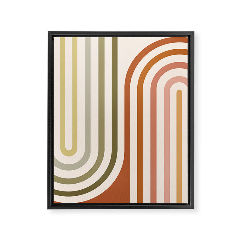 Bold Curvature Stripes I Framed Canvas Print Gallery Image 6