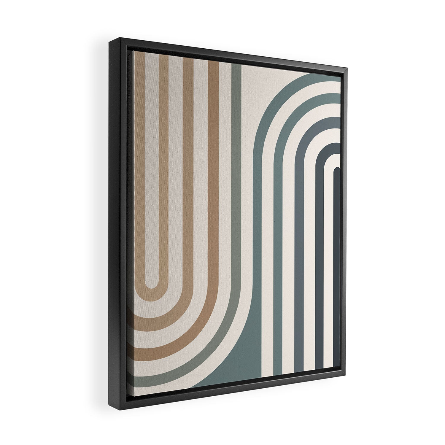 Bold Curvature Stripes II Framed Canvas Print Gallery Image 2