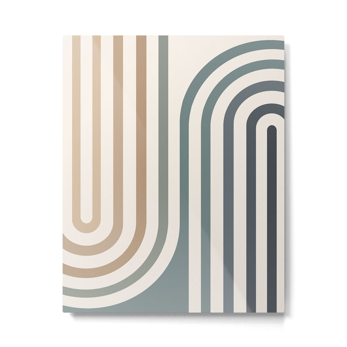 Bold Curvature Stripes II Metal Print Gallery Image 1