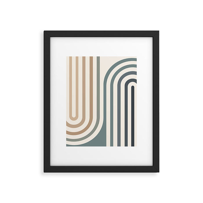 Bold Curvature Stripes II Framed Art Print Gallery Image 1