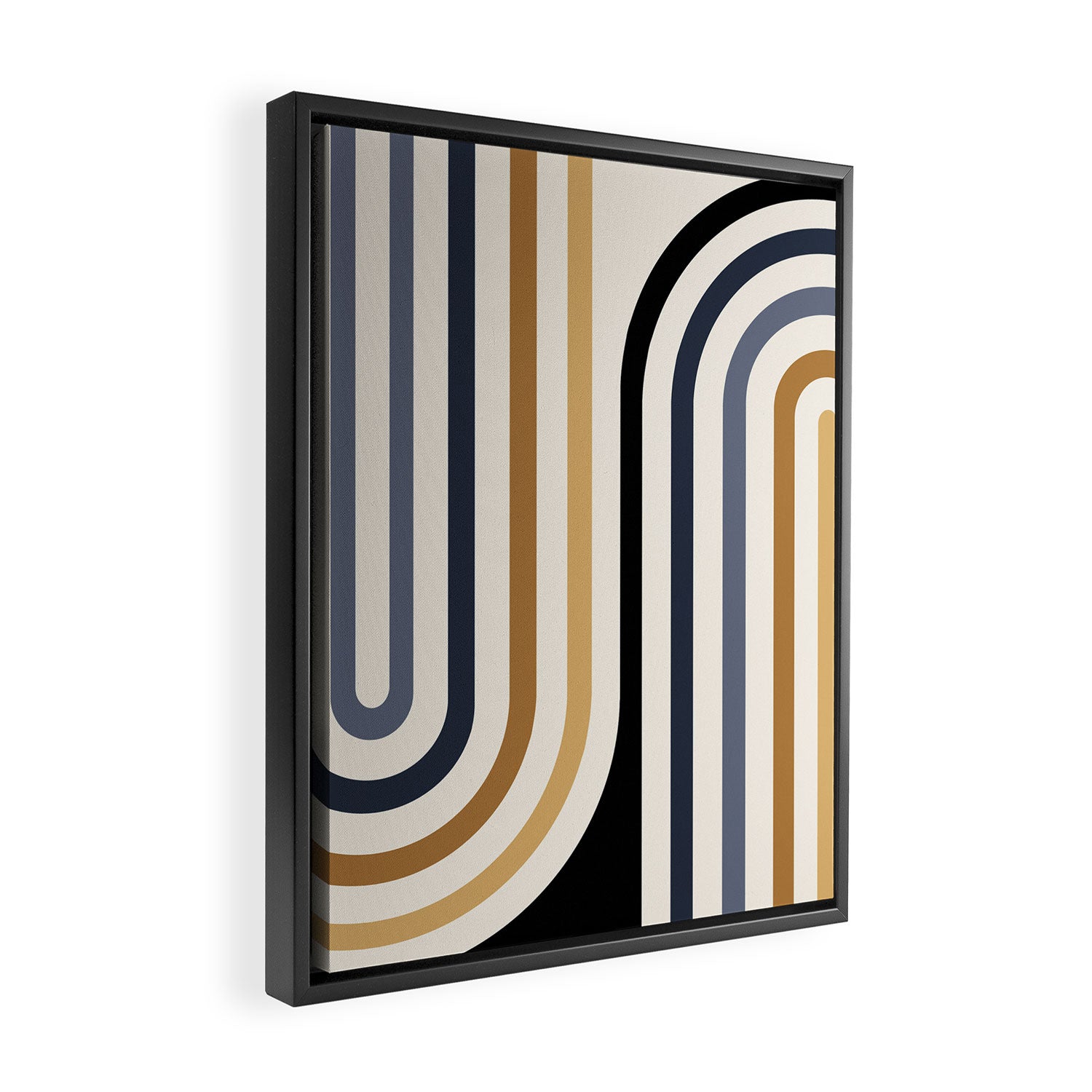 Bold Curvature Stripes III Framed Canvas Print Gallery Image 2
