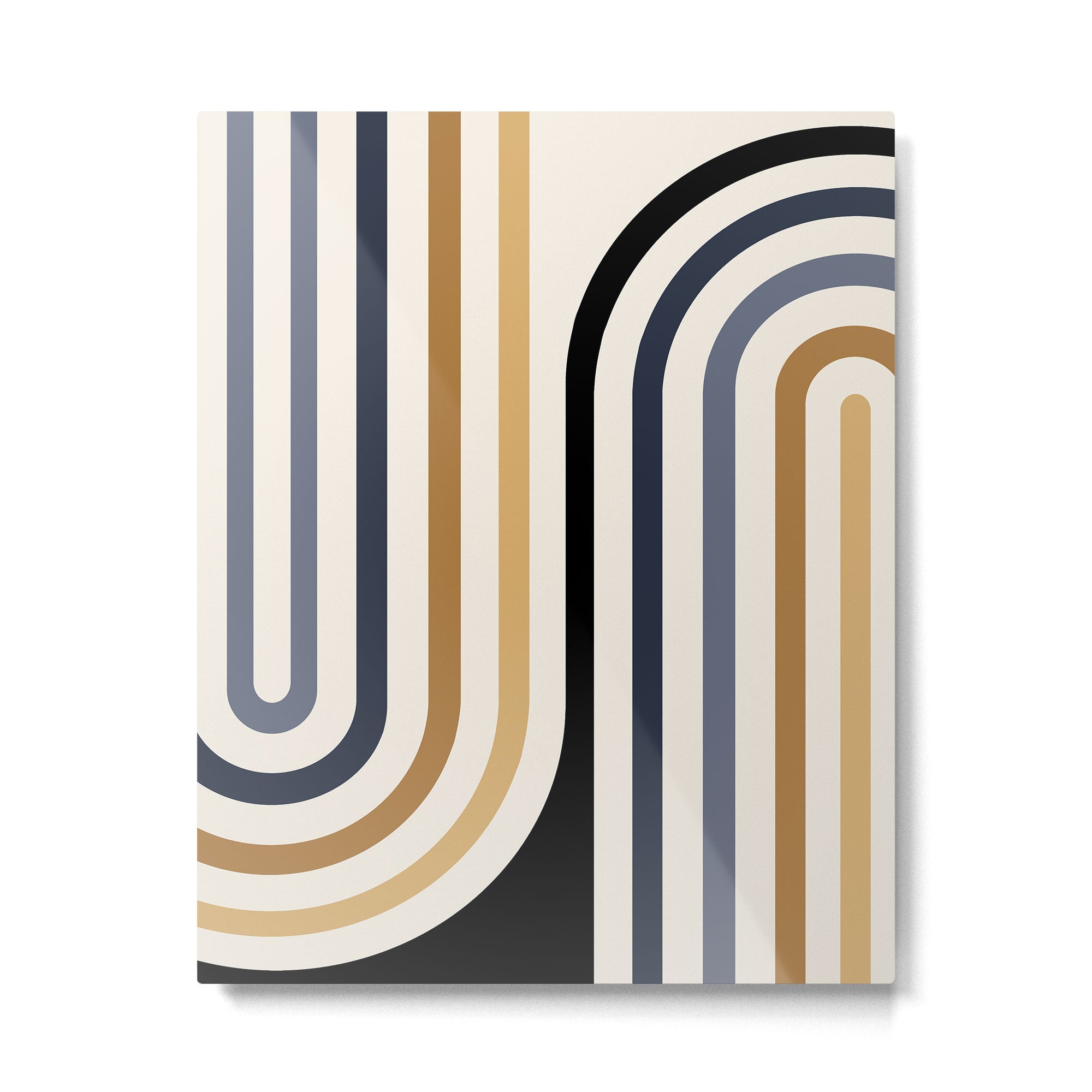 Bold Curvature Stripes III Metal Print Gallery Image 4