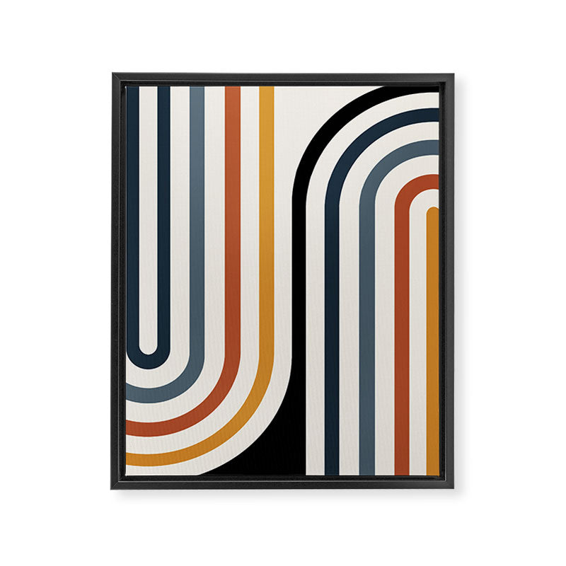 Bold Curvature Stripes IV Framed Canvas Print Gallery Image 6