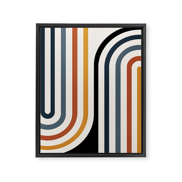 Bold Curvature Stripes IV Framed Canvas Print Gallery Image 1
