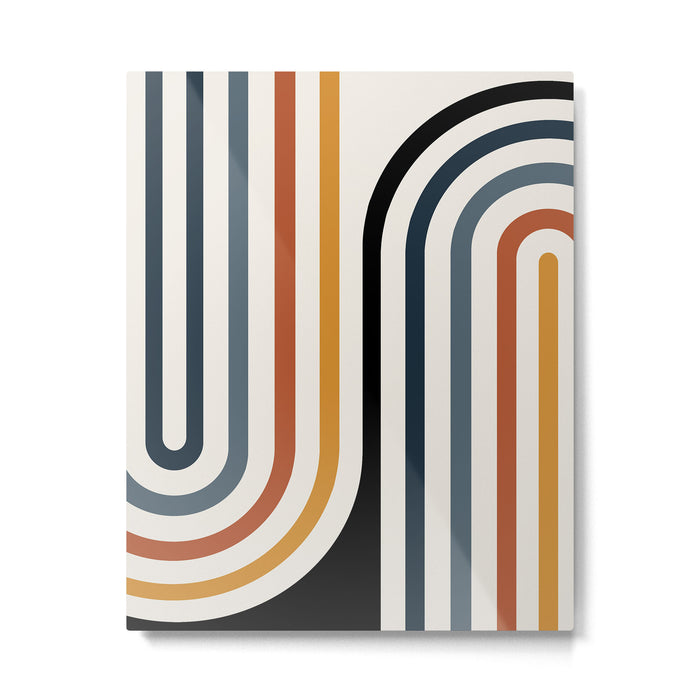 Bold Curvature Stripes IV Metal Print Gallery Image 1