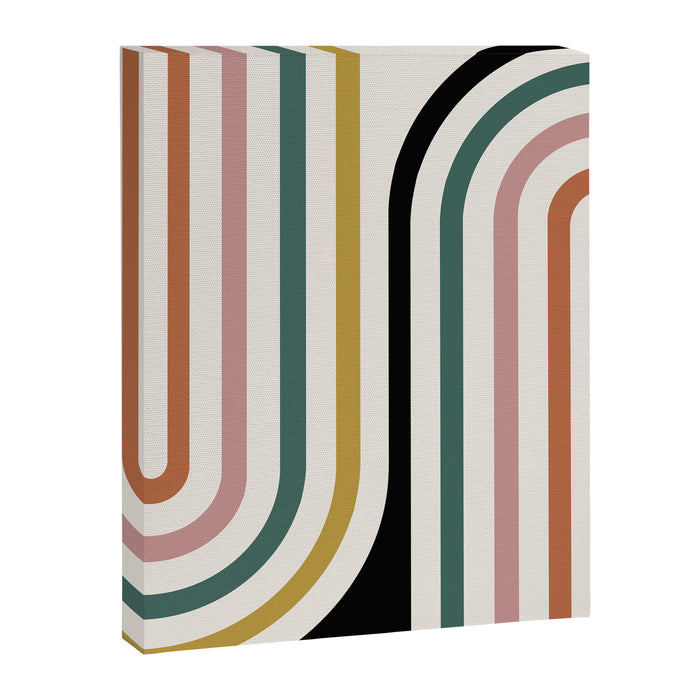 Bold Curvature Stripes IX Canvas Print Gallery Image 1