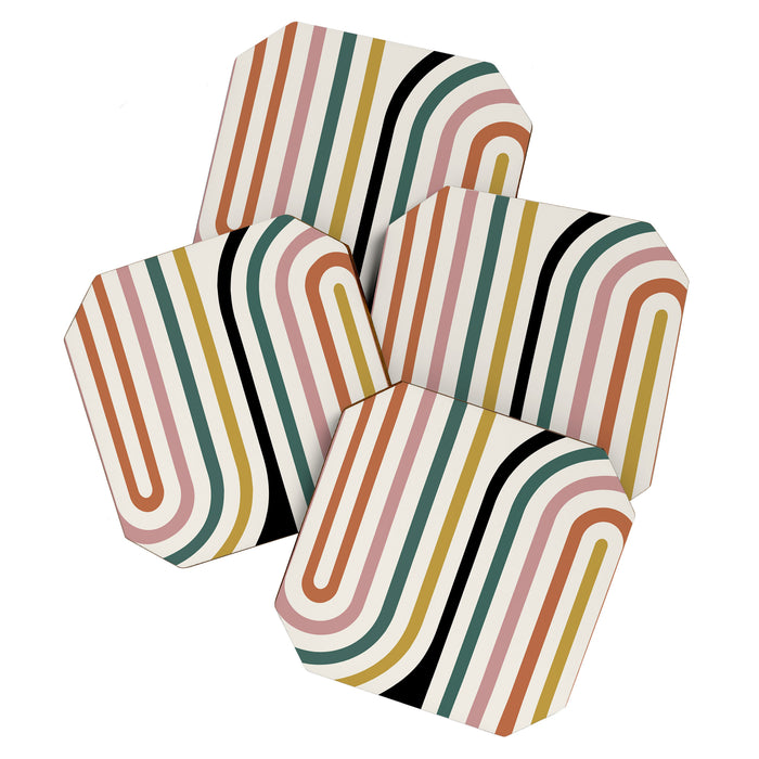 Bold Curvature Stripes IX Coaster Gallery Image 1