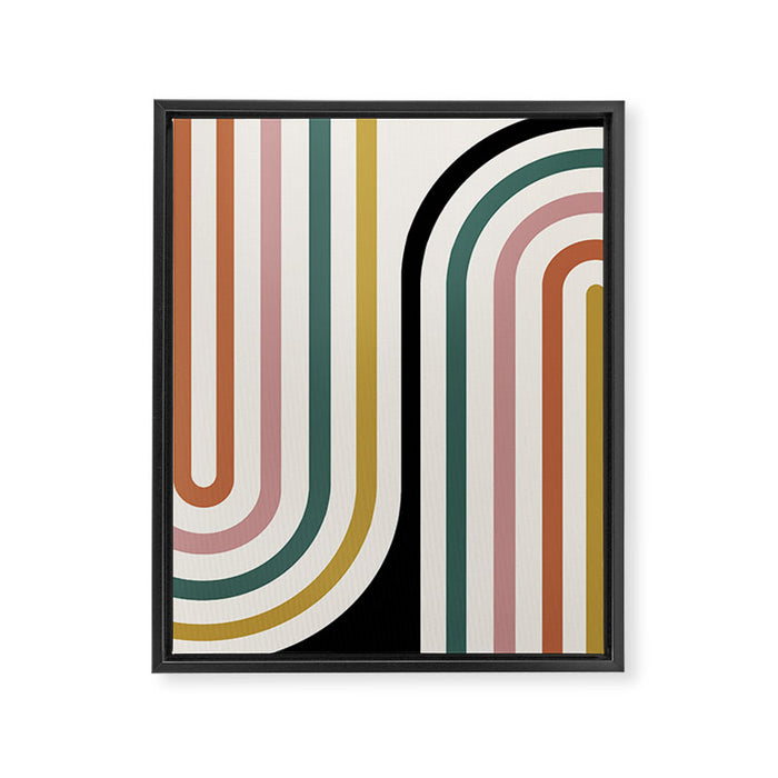 Bold Curvature Stripes IX Framed Canvas Print Gallery Image 1