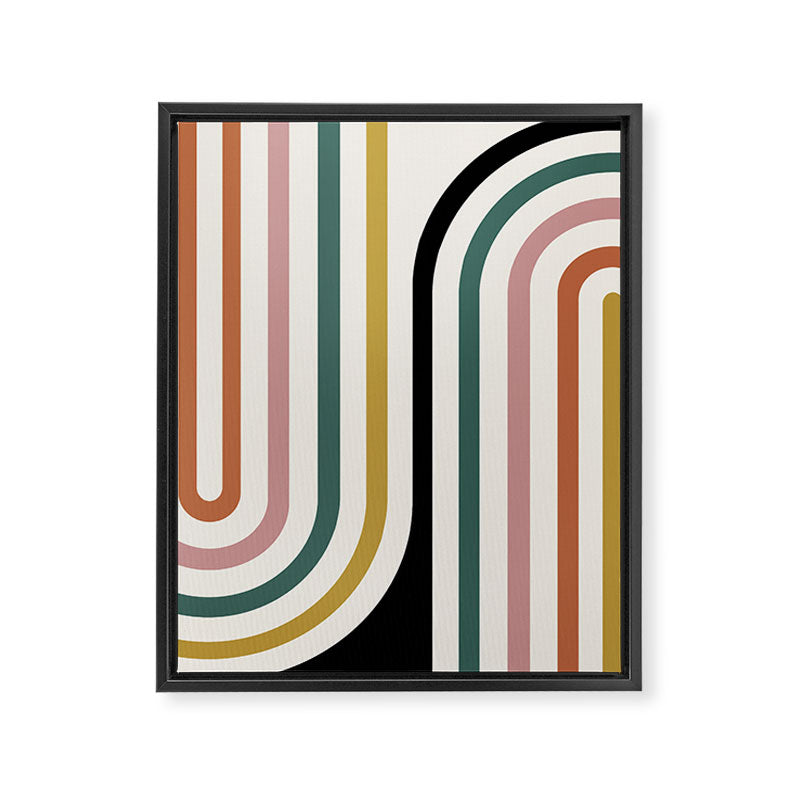 Bold Curvature Stripes IX Framed Canvas Print Gallery Image 6