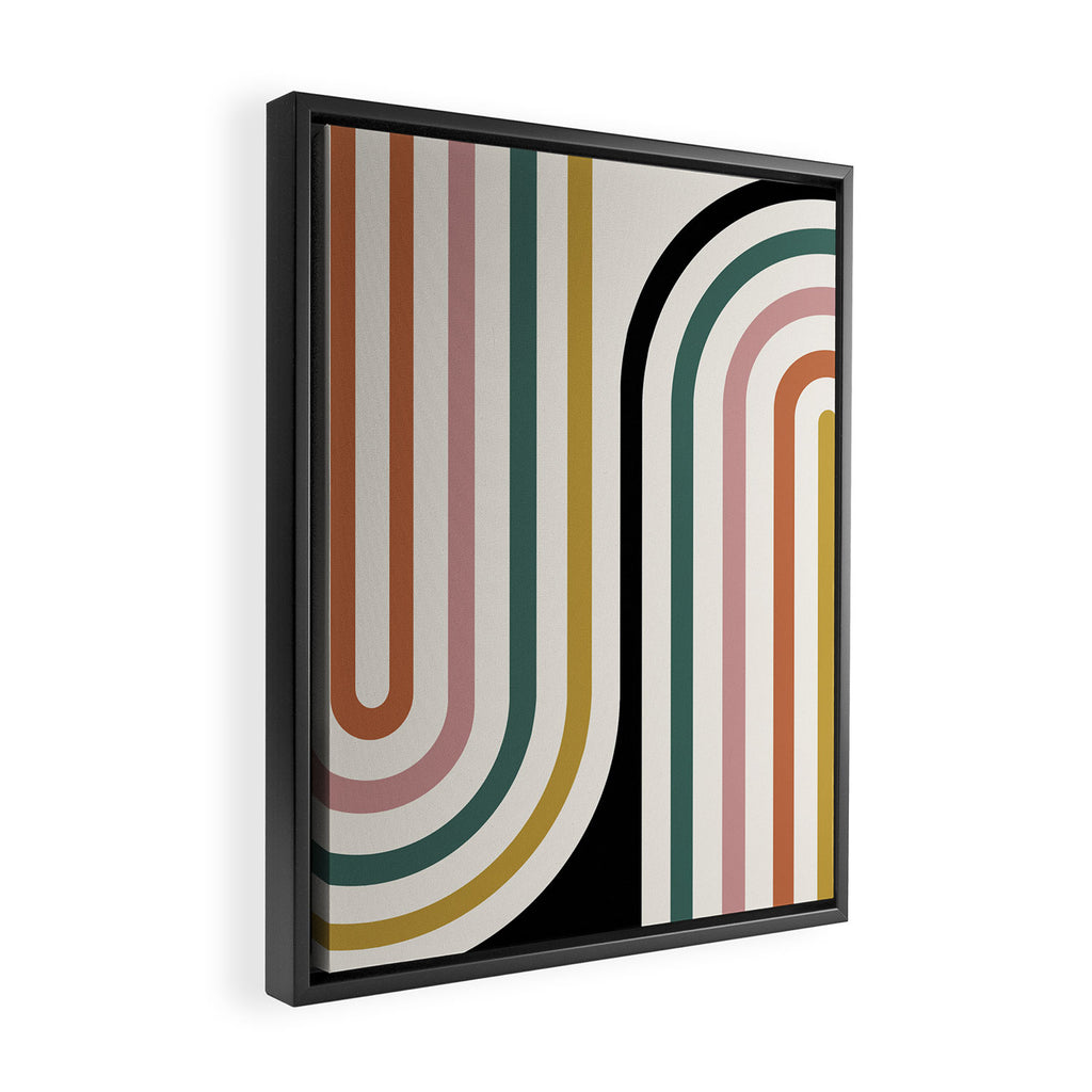 Bold Curvature Stripes IX Framed Canvas Print Gallery Image 2