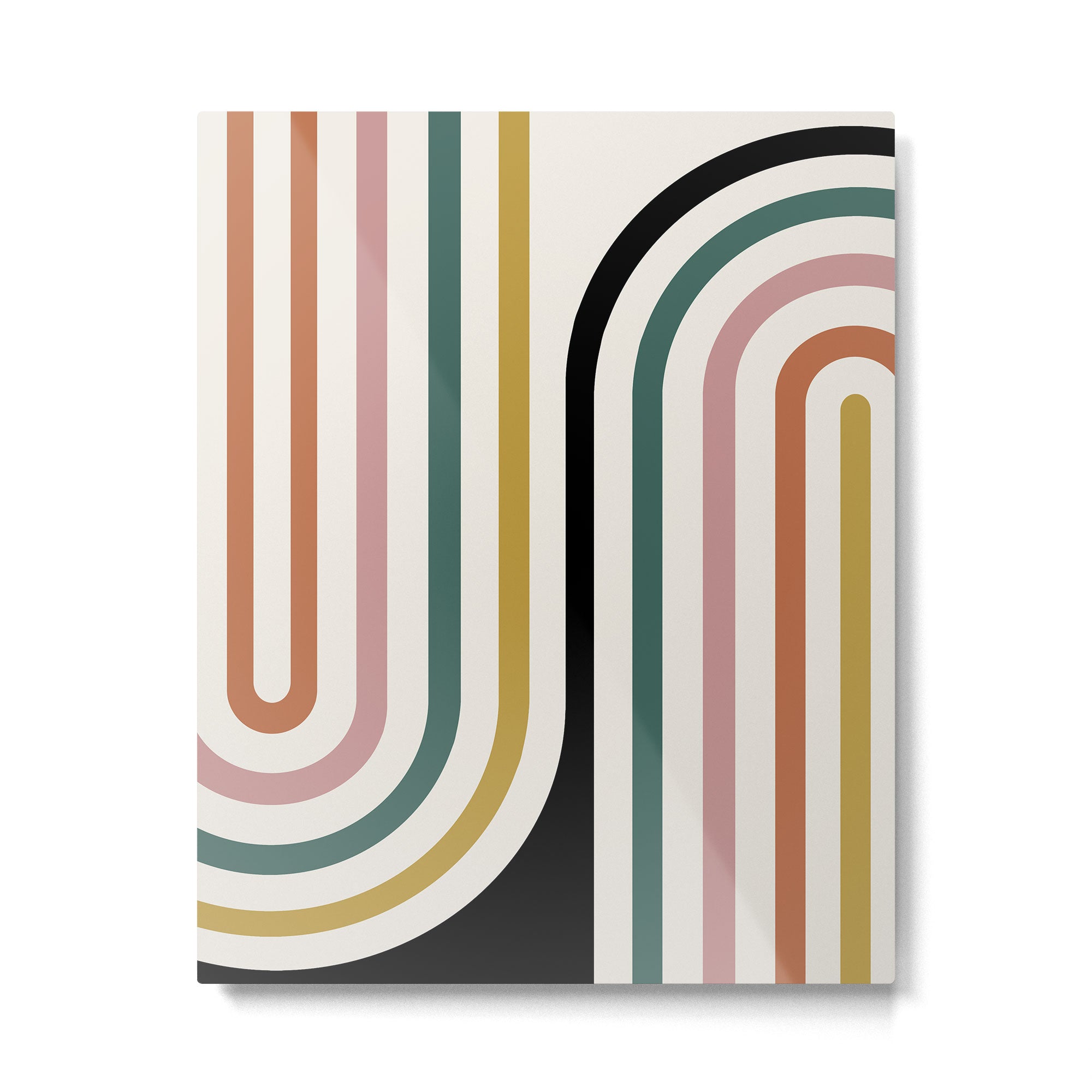 Bold Curvature Stripes IX Metal Print Gallery Image 4