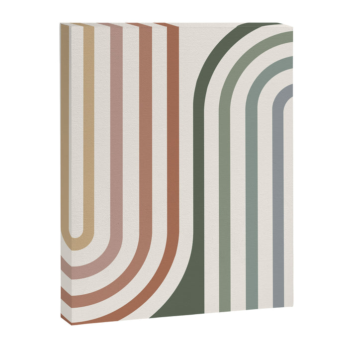 Bold Curvature Stripes VII Canvas Print Gallery Image 1