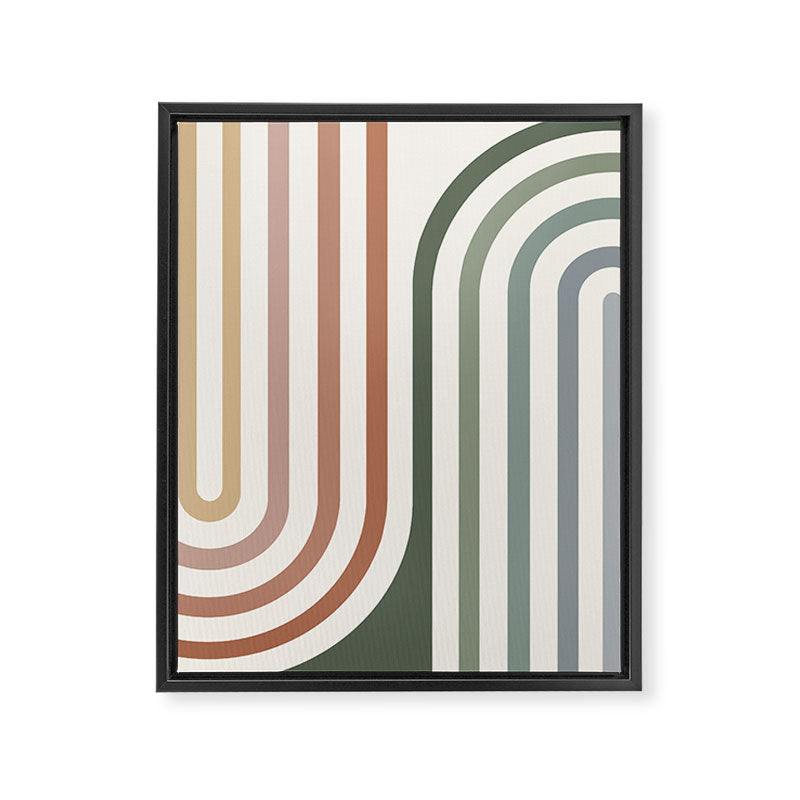 Bold Curvature Stripes VII Framed Canvas Print Gallery Image 6