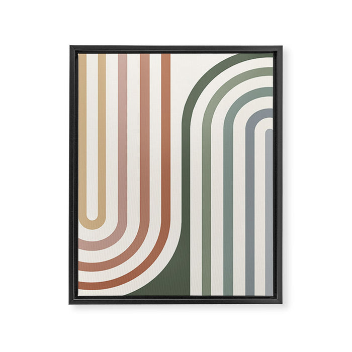 Bold Curvature Stripes VII Framed Canvas Print Gallery Image 1