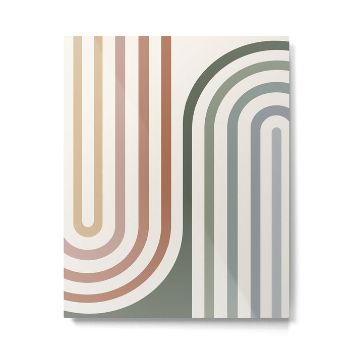 Bold Curvature Stripes VII Metal Print Gallery Image 1