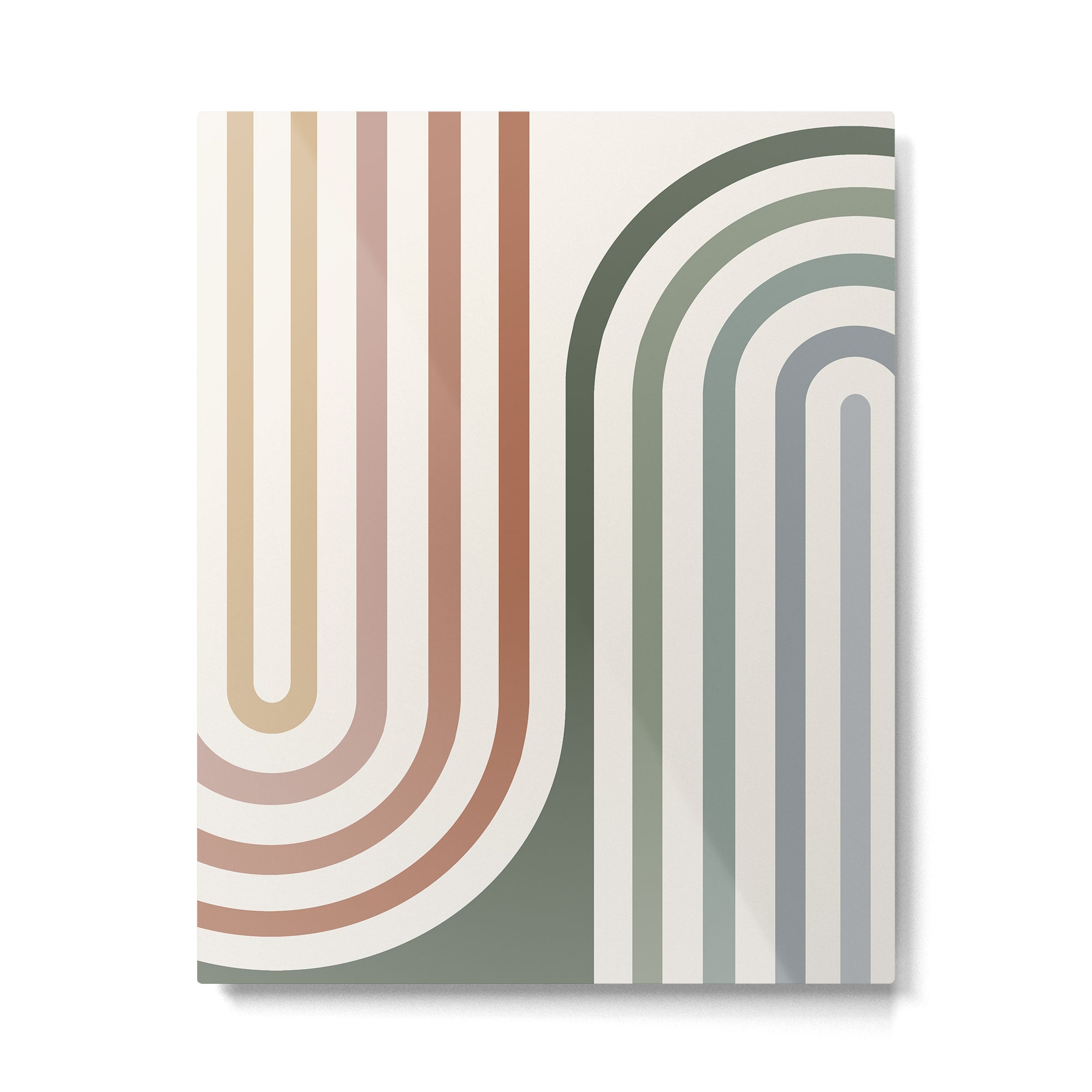 Bold Curvature Stripes VII Metal Print Gallery Image 4