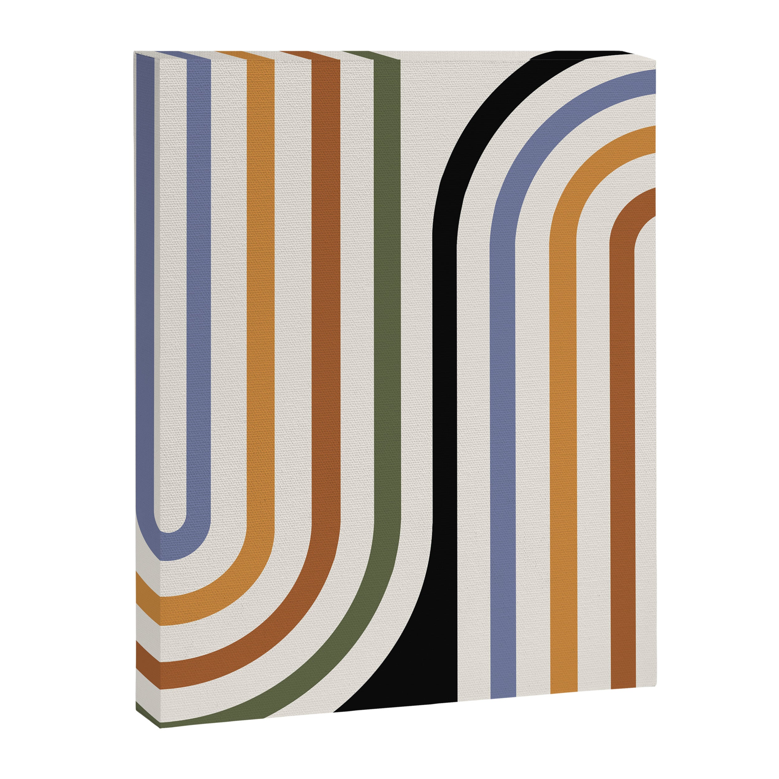 Bold Curvature Stripes VIII Canvas Print Gallery Image 6