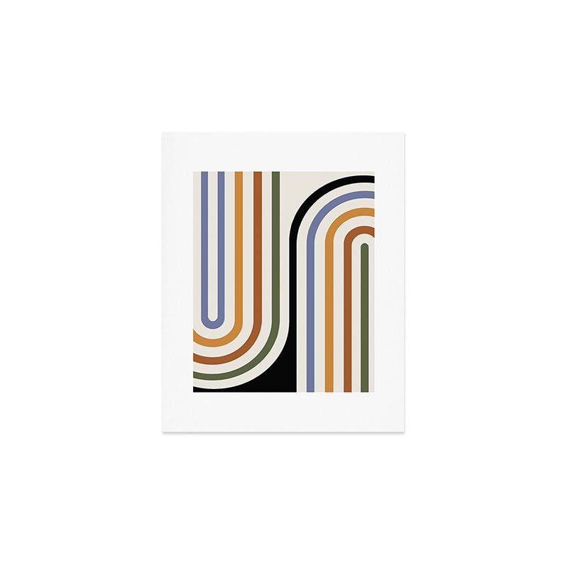 Bold Curvature Stripes VIII Art Print Gallery Image 1