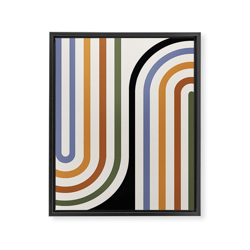 Bold Curvature Stripes VIII Framed Canvas Print Gallery Image 6